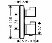 Hansgrohe Термостат Ecostat S 15758000 для ванны с душем