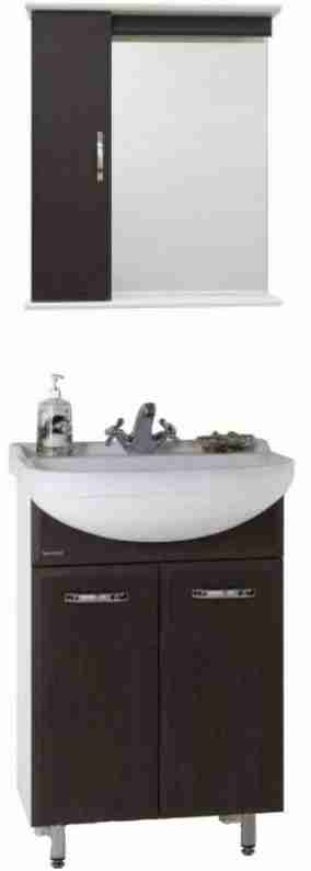 Водолей Мебель для ванной Классик 60 венге, зеркало-шкаф
