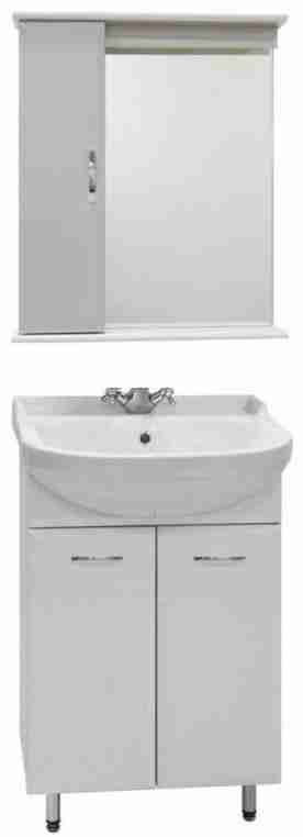 Водолей Мебель для ванной Классик 60 белая, зеркало-шкаф