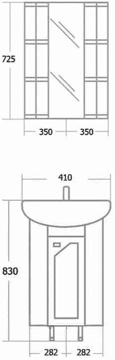 Onika Мебель для ванной Малютка 33 угловая