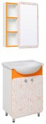 Runo Мебель для ванной Капри 55 оранжевая