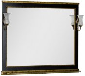 Aquanet Зеркало Валенса 110 черный краколет/золото (180295)