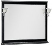 Aquanet Зеркало Валенса 110 черный краколет/серебро (180296)