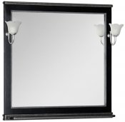 Aquanet Зеркало Валенса 100 черный краколет/серебро(180297)