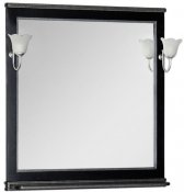 Aquanet Зеркало Валенса 90 черный краколет/серебро (180140)