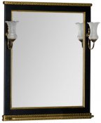 Aquanet Зеркало Валенса 80 черный краколет/золото (180293)