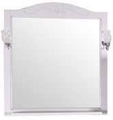 ASB-Woodline Зеркало Салерно 80 белый/патина серебро, массив ясеня