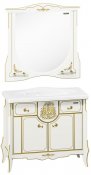 Edelform Мебель для ванной комнаты Luise 100 белая/патина золото