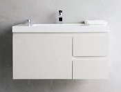 BelBagno Тумба с раковиной LUCE 800, 3 ящика, Bianco Laccato Lucido