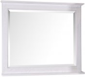 ASB-Woodline Зеркало Прато 100 белое/патина серебро, массив ясеня
