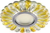 Feron Светильник встраиваемый CD901 с LED-подсветкой, прозрачный/желтый