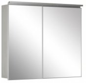 De Aqua Зеркало-шкаф для ванной Алюминиум 90 (AL 505 090 S) серебро