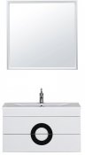 De Aqua Мебель для ванной Форма 90, зеркало Алюминиум