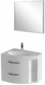 De Aqua Мебель для ванной Трио Люкс New 80 L, зеркало Алюминиум