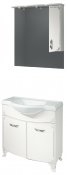 Какса-а Мебель для ванной Классик-Д 80 белый/серебро, подсветка