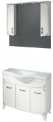 Какса-а Мебель для ванной Классик-Д 105 белый/серебро, подсветка