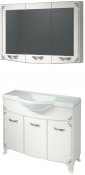 Какса-а Мебель для ванной Классик-Д 105 белый/серебро