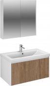 Velvex Мебель для ванной подвесная Klaufs 80 белая/дерево