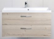 BelBagno Тумба с раковиной AURORA 1000 Rovere Galifax Bianco, ручки хром