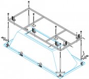 Cezares Каркас для ванны 180x80 EMP-180-80-MF-R