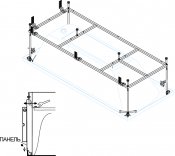 Cezares Каркас для ванны 160x70 EMP-160-70-MF-R