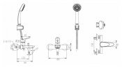 Bravat Смеситель для ванны Drop F64898C-01A