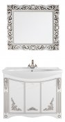 Водолей Мебель для ванной &quot;Кармен 105&quot; белая/серебро, зеркало в раме Версаль