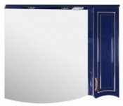 ASB-Woodline Зеркало для ванной Эмили 105 синий/ патина золото