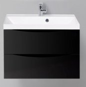 BelBagno Тумба для умывальника MARINO 700 Nero Lucido