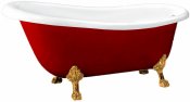 BelBagno Акриловая ванна BB04-ROS-ORO, ножки BB-LEG-LION-ORO