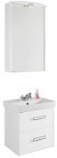 Водолей Мебель для ванной Мона 55 L с ящиками белая