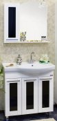 Sanflor Мебель для ванной Валлетта 80 L черное стекло