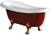 BelBagno Акриловая ванна BB04-ROS-BRN, ножки BB-LEG-LION-BRN