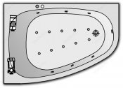 Kolpa San Комплект гидро-аэромассажа Kolpa San Chad Superior (массаж: боковой, аэромассаж)