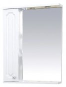 Misty Зеркальный шкаф Александра 55 L белый металлик