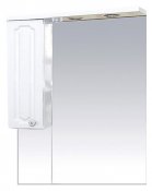 Misty Зеркальный шкаф Александра 65 L белый металлик