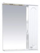 Misty Зеркальный шкаф Александра 55 R белый металлик