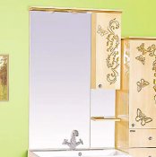 Misty Зеркальный шкаф Бабочка 75 R бежевая патина
