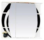 Misty Зеркальный шкаф Каролина 80 L черное стекло