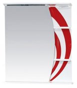 Misty Зеркальный шкаф Каролина 60 L красное стекло