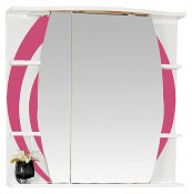 Misty Зеркальный шкаф Каролина 70 L розовое стекло