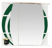 Misty Зеркальный шкаф Каролина 80 L зеленое стекло