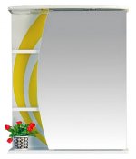 Misty Зеркальный шкаф Каролина 60 R желтое стекло