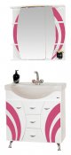 Misty Мебель для ванной Каролина 70 R розовое стекло