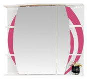 Misty Зеркальный шкаф Каролина 80 R розовое стекло