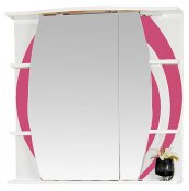 Misty Зеркальный шкаф Каролина 70 R розовое стекло