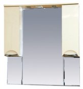 Misty Зеркальный шкаф Жасмин 105 бежевый, эмаль