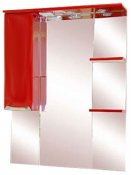 Misty Зеркальный шкаф Жасмин 75 L красный, эмаль