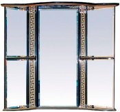 Misty Зеркальный шкаф Olimpia Lux 60 угловой R черная патина