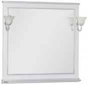 Aquanet Зеркало Валенса 100 белый кракалет/серебро (180145)